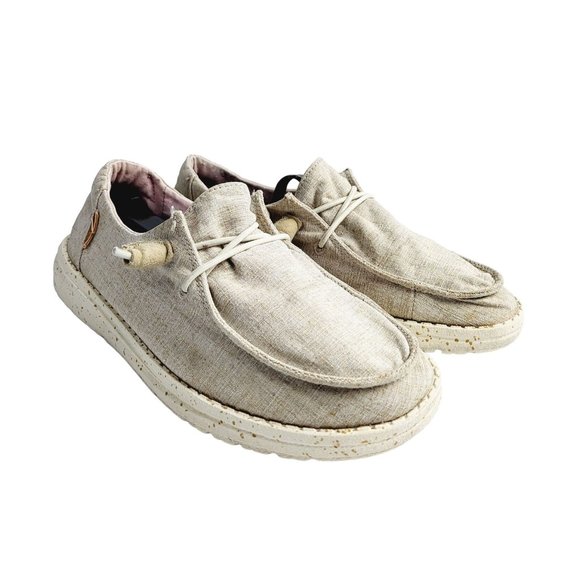 Hey Dude Shoes - Women's Hey Dude Wendy Chambray Shoe / Whitenut - Size 7